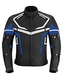 Sistema de protección: Las chaquetas están equipadas con cuatro protectores extraíbles con certificación CE diseñados para mitigar las lesiones durante el accidente. El material transpirable y resistente a la abrasión los hace resistentes al viento y al agua.