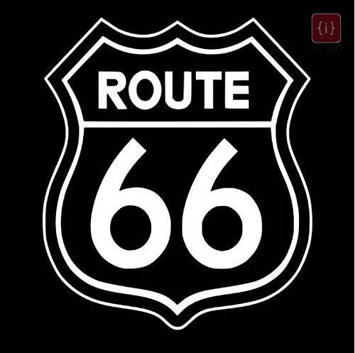 ISEE 360®ROUTE "66" Vinyl Decals Car Sticker Car-styling L x H 13.9 Cm x 16.00 Cm