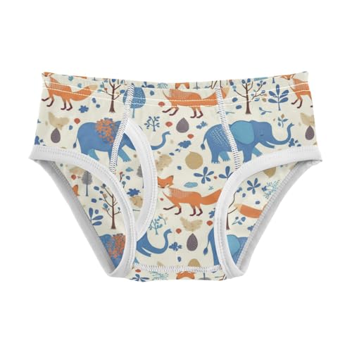 Wusikd Foxes Elephants Boys' Underwear Cotton Trees Boys Briefs Soft Toddler Underwear 2T