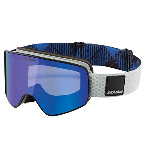 Ski-Doo Blue Mirrored Frameless Snowmobile Goggles 448589