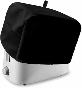 Toaster Cover 2 Slice Black Toaster Oven Cover with Pockets Solid Color Dustproof Bakeware Protector Small Kitchen Appliance Dust Covers and Fingerprint Protection for Women