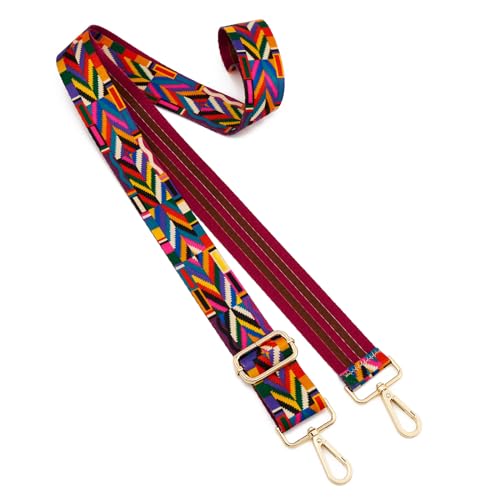 Image of ZOOEASS Wide Shoulder Strap Adjustable Replacement Belt Guitar Style Crossbody Bag Handbag Strap Multicolor Canvas Straps(Wide:1.5in)(Color1)