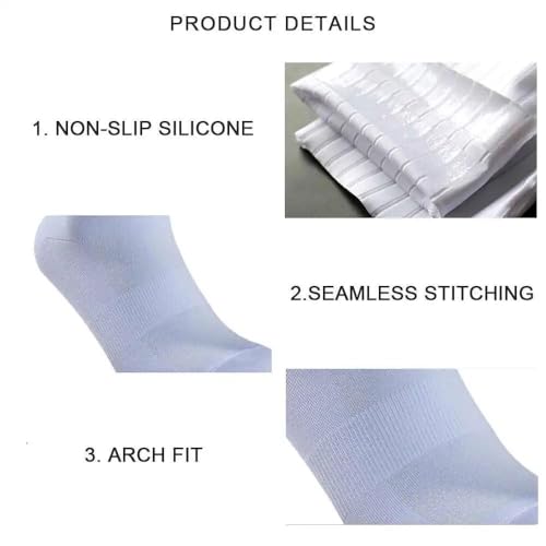 Men's Crew Socks Moisture-Wicking Women's Running Socks Breathable Non-Slip Silicone Socks for Hiking, Skiing, Cycling 2Pairs2