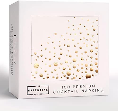 Gold paper napkins for a festive table setting