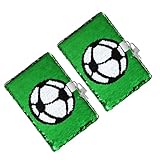 LOPUNER フットボールスパンコールジャーナル ロック付き鍵付きノート 男の子向けリバーシブル日記帳 通学 旅行用紙製ノート 2冊セット