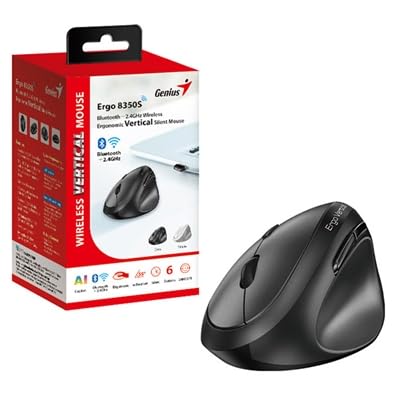 Souris verticale Genius Ergo 8350S ergonomique pour travailler sans fatigue sans fil
