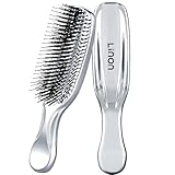 リノン スカルプケアブラシ ヘアブラシ シャンプーブラシ ウェットブラシ 頭皮ケア 頭皮マッサージ 小顔 血行促進 抜け毛予防 (シルバー)