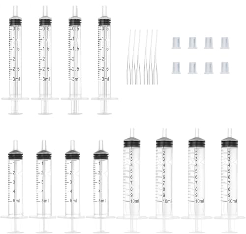 Wood Glue Syringe Glue Syringe for Woodworking Epoxy Syringes Glue Syringes for Paint Ink Perfume Resin and Craft with Caps