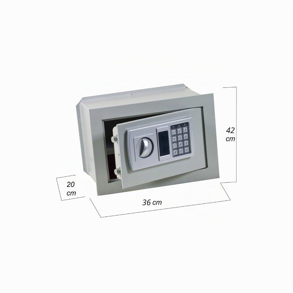 Cassaforte a Muro con Tastierino Digitale – 36x20x42 cm | Sicurezza da Incasso