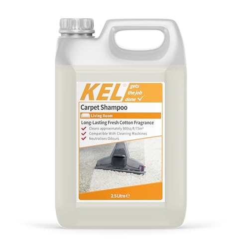 KEL - Carpet Shampoo - Deep Clean Carpet, Fabric & Upholstery Detergent | Stain & Odour Remover - 2.5 Litre