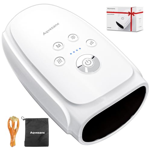 Aqvesane Hand Massager with Heat and Compression, Cordless Hand and Wrist Massager for Arthritis and...