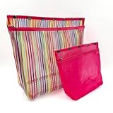 Della Q LYS Oh Snap Project Bags-Bolsas de pie para proyectos de Trabajo a Color, Mixto, Arco Iris-Rosa, Large and X-Large