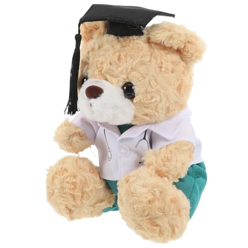 Ours en peluche docteur Yarnow en coton PP doudou pour diplôme
