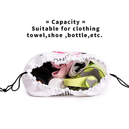 Image of Flamingo Drawstring Storage Bags - Gym & Towel Bags with Pineapple Design