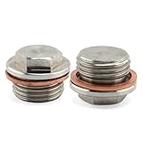 PARTE# Spina da 18 mm Tubo di scarico in acciaio inossidabile O2 02 HEX Tappo porta sensore ossigeno 18 mm for Harley Sostituisci OEM 66054-06 Vance & Hines 16925(B)