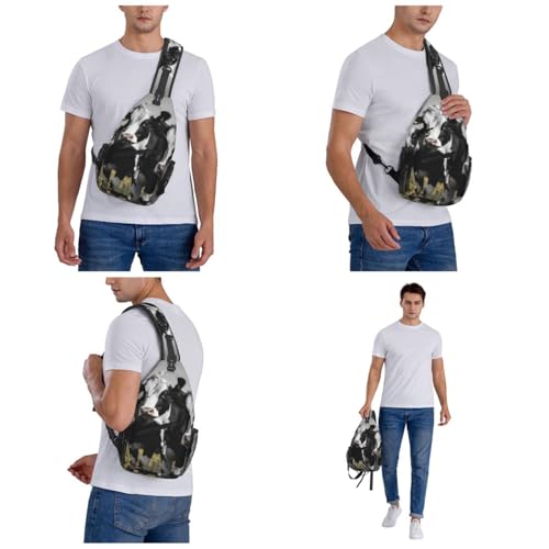 Bolso Cross Chest negro para hombre y mujer miniatura 7