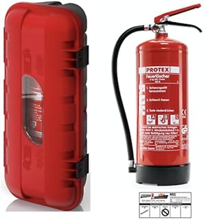 Feuerlöscher Box rot/schwarz inkl. 6kg Feuerlöscher ABC Pulver LKW/KFZ ADR