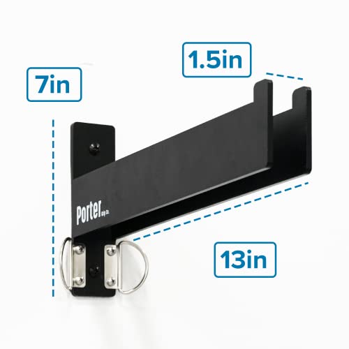 C Stand Wall Mount Bracket - Rack Wall Storage - Light Stand Bracket - Holds 5 C Stands - Heavy Duty Steel Production Hanger - Studio Organizer - Thumbnail 4