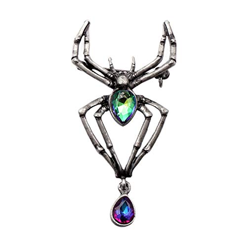 DYSCN Strass Spinne Brosche Pin Gothic Anstecknadel Kleidung Zubehör für Frauen Männer (Schwarz) Cover