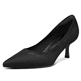 mysoft Women's Pumps 2 inch Kitten Heel Pointed Toe Low Heel Dress Shoes