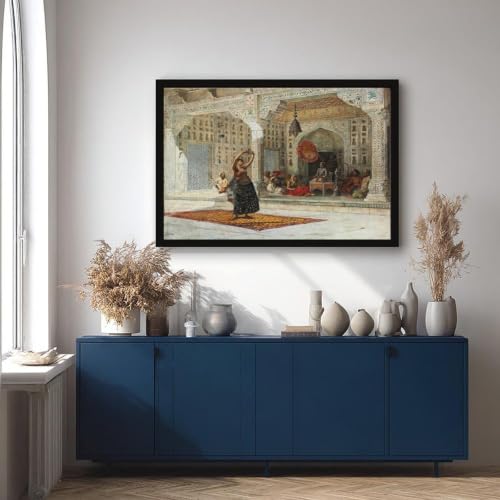 Impression sur toile The Nautch par Edwin Lord Weeks - Tableau suspendu de 20x30 cm - 4