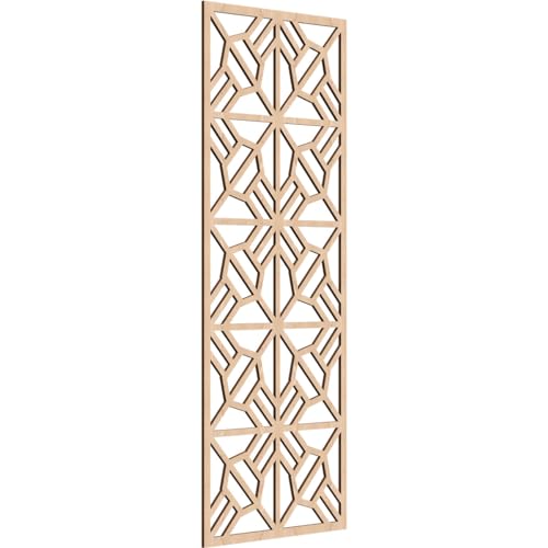 Image of 21 3 /8 inchW x 54 3 /8 inchH x 1 /4 inchT Auburn Decorative Fretwork Wood Wall Panels, Red Oak