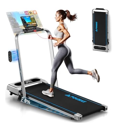 Laufband für Zuhause, FOUSAE 5 in 1 Walking Pad, 12km/h Klappbar Laufband mit 9% Steigung, 2.75HP Walking Machine mit LED-Anzeige, Fernbedienung und App, 12 HIIT, Bis 160 kg, Keine Installation