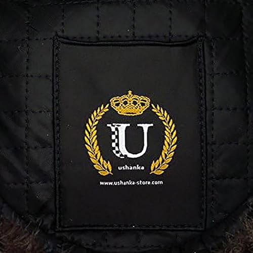 Image of Winter Fur Ushanka Russian Hat with Secret Pocket and Removable RED Star Emblem