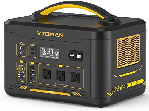 VTOMAN Jump 1800 Portable Power Station with Jump Start, 1548Wh L...