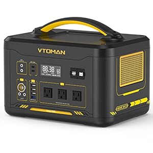 VTOMAN Jump 1800 Portable Power Station 1800W (Peak 3600W), 1548Wh Expandable LiFePO4 Battery Generator with 100W USB-C, 18W USB-C, 12V DC, Jumpstarter, for Power Outages Backup & Outdoor Camping