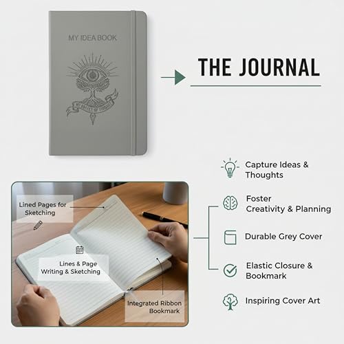 Image of Professional Leatherette Executive Diary 2025 - A5 Size Ruled Notebook for Office, Business & Personal Use, Premium Gift Journal (Grey design 1)