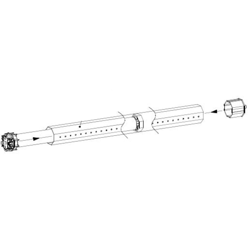 Motore Tapparelle Avvolgibili Elettriche Motoriduttore Finecorsa Meccanico cm 52 230 V (Potenza 50 Nm (idonea per 95 Kg))