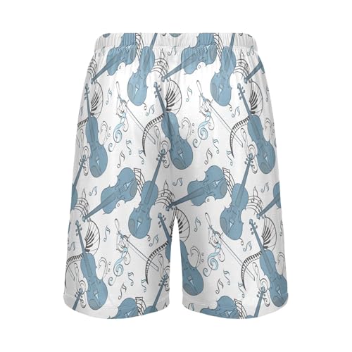 susiyo Violin Men's Pajama Shorts Soft Comfy Pajama Bottoms Lounge Sleep Shorts Sleepwear with Pockets3