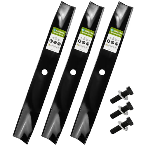 GardTok 3 Pack High Lift Mower Blades with 3 Bolts & 3 Washers for 50" Toro TimeCutter SS5000 MX5060 Z5000, Fits 115-5059-03 110-6837-03 112-9759-03, 17.5 Inch Heavy Duty Steel Replacement Kit by GardTok - Used condition - US$33.70