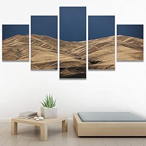 SIGNWIN 5 Panel Canvas Wall Art Mountainscape for...