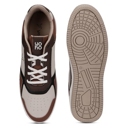 Image of YOHO Colored PU Fashion Sneaker for Men | Comfortable Shoes | Cushioned Insole | Quick-wear Elastic Laces | Lightweight | Dynamic Feet Support | Fashionable | Stylish | Modern