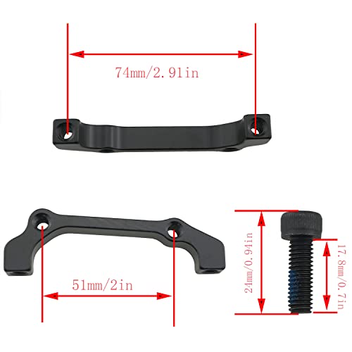 Chenjin Bike Disc Brake Adaptor Bicycle Disc Brake Mounting Bracket With Bolts And Washers For Front 180Mm Rear 160Mm, Disc Brake Caliper Mount Adapter #TOP1