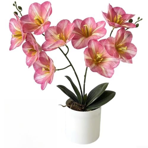 Bonsái de hibisco artificial solución sin riego para decoración de mesa 4