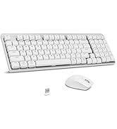LeadsaiL FA98 Wireless Mechanical Keyboard and Mouse, 2.4Ghz Cordless Mechanical Keyboard and Sil...