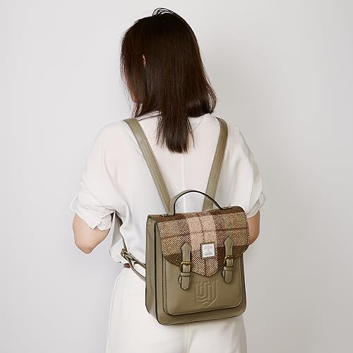 Islander HarrisTweed The Calton Backpack, Chestnut Tartan2