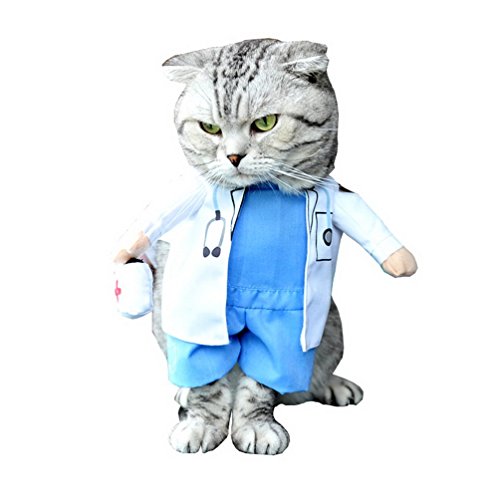 Selmai Cool Doctor Halloween Costume For Small Dog Cat Puppy Party Holiday Outfits Fancy Dress Chihuahua Clothes Size Xs #TOP2