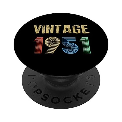 1951 cumpleaños vintage PopSockets PopGrip: Agarre intercambiable para Teléfonos y Tabletas