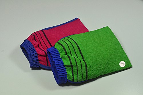 Skyroad(TM) Double Sided Exofoliating Scrub Bath Mitten -Made in Korea-