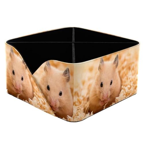 Organiseur de bureau hamster doré à 4 compartiments pour stylos