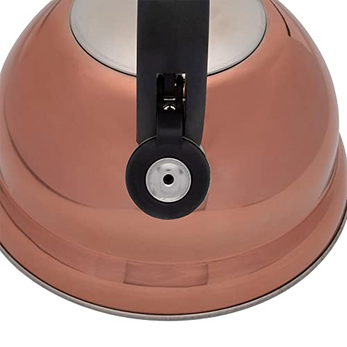Chaleira com Apito de Aço Inox Bronze 3L