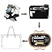 Purse Organizer Insert, Felt Purse Organizer with Zipper and Sewn Bottom Insert, Fit Speedy Neverfull Graceful,6 Sizes (X-Large, Black)