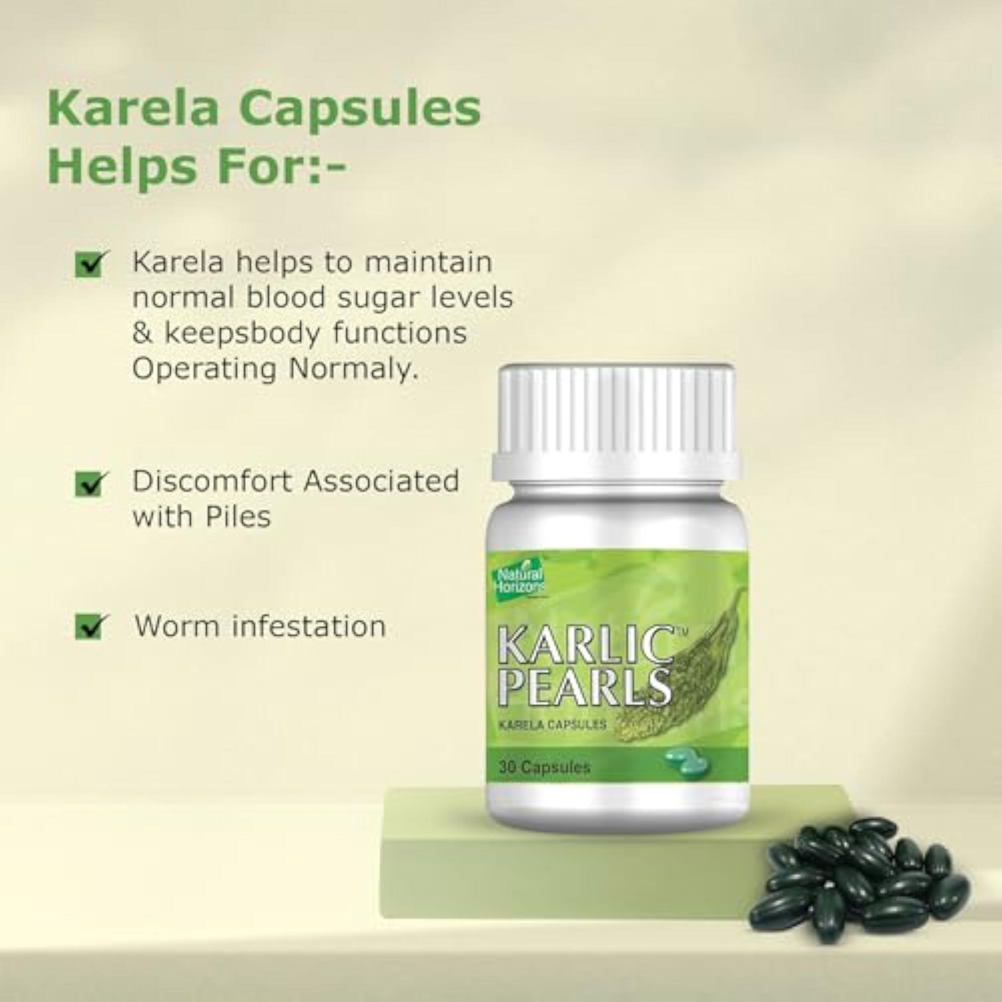 Natural Horizons Karela Capsules Pack of 1