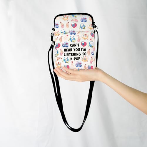 JXGZSO Music Lover Gift Can't Hear You I'm Listening To Crossbody Bag Thrmed Shoulder Bag Music Fans Gift3