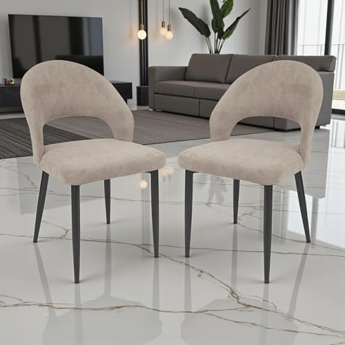 Image of The Attic Neo Classic 6 Chair Dining Set,Beige,Rose Gold & Cream,160Cms