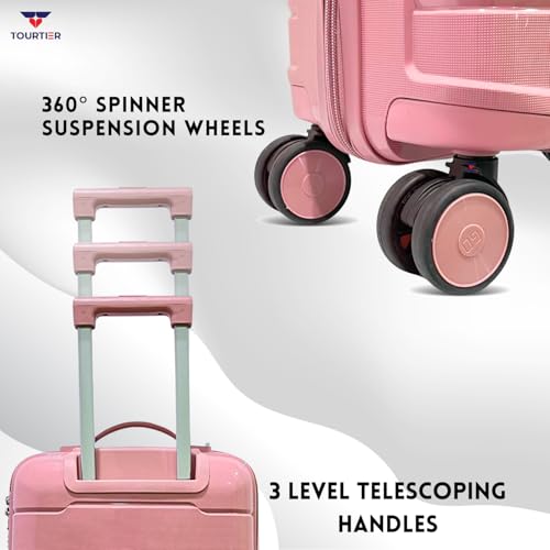 Image of 28-Inch Hard-Shell Luggage Suitcase | Lightweight 3.7 kg | 360 Spinner Wheels | 2-Way Zipper | Multi-Functional Lock | Business & Family Travel Trolley Bag (1, BPINK-28INCH)